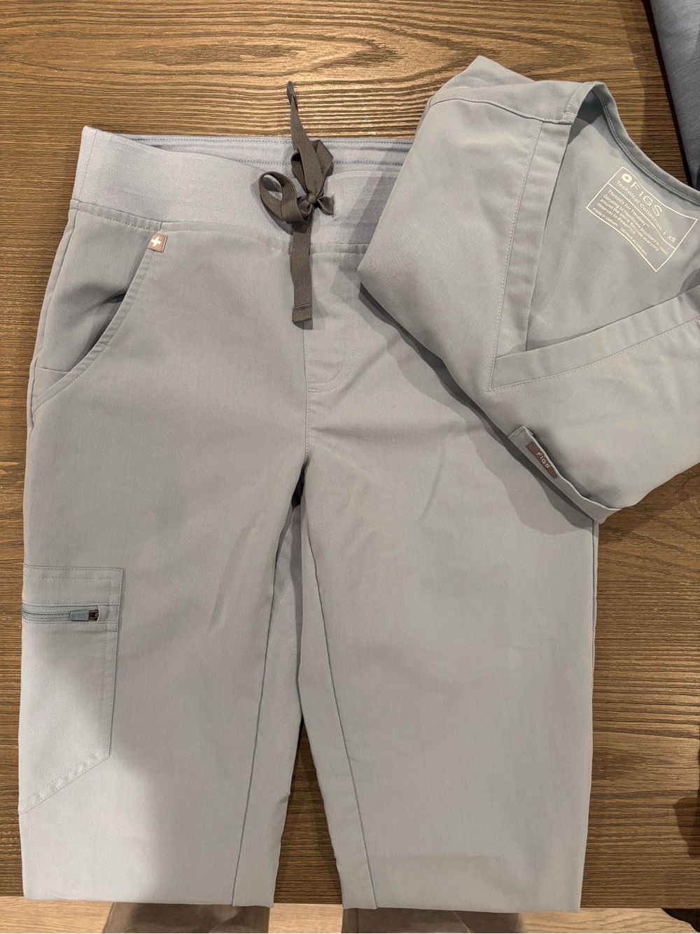 FIGS Dusty Blue Scrub Set Catarina XS + Zamora XXS Tall